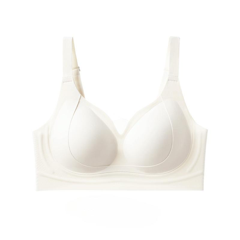 Small V-Neck Soft Support Push Up Bandeau Bra, Wireless Adjustable Side Gathering Shaping Comfort Women's Bra
