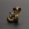 Statua di Cobra Boa Serpente in Bronzo Antico Mini Statue Animali Zodiacali in Rame Decorazioni da Scrivania Animali da Compagnia per Tè Ornamenti Artigianato in Ottone