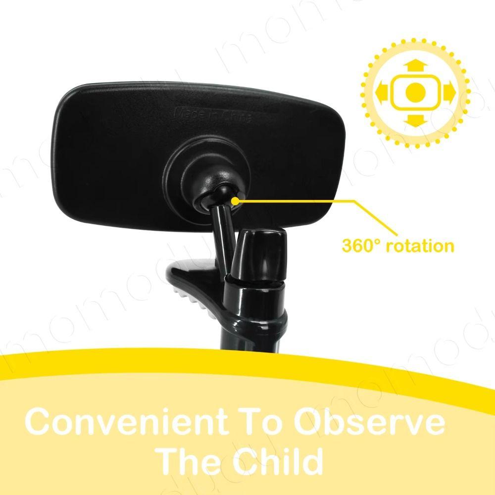Wide Angle Clip on Car Mirror for Baby Safety Baby Observation Mirror  Rear Passengers Viewing