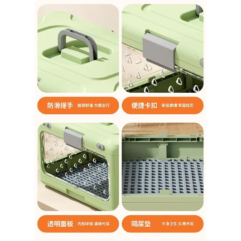 Pet Supplies Portable Pet Air Bag Folding Dog Suitcase Out Car Carrying Large Capacity Cat Checked Transparent Box