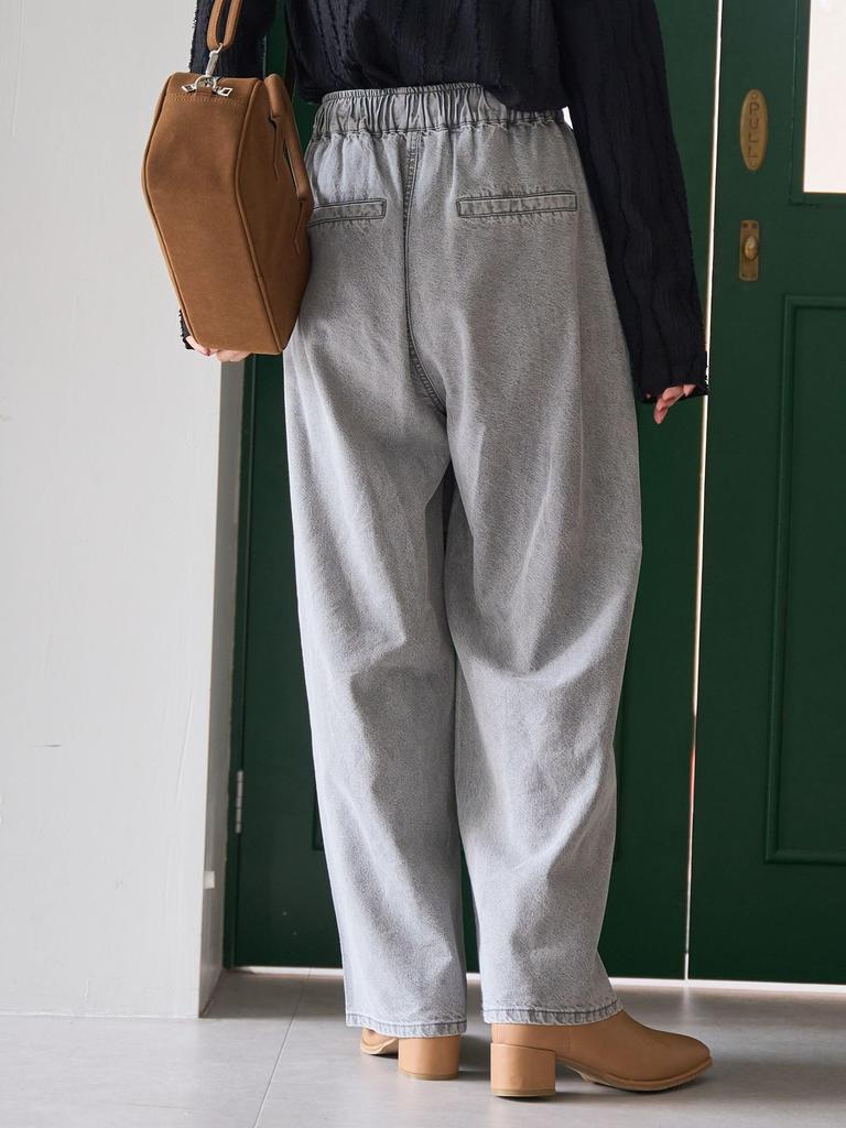 Cohen Cotton Rayon Denim Wide Pants, 76406000010 7970 Navy (79), Size L, Popular Gray, Now Back in Stock Online!