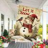 Let It Snow" Double-Sided Garden Flag , Durable Polyester, Perfect for Outdoor & Yard Decor