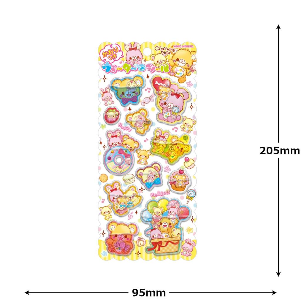 Kamio Japan Sticker - Water-In Seal, Heisei Fancy Charming Pops #228339 - Decorative Stickers for Crafting & Scrapbooking