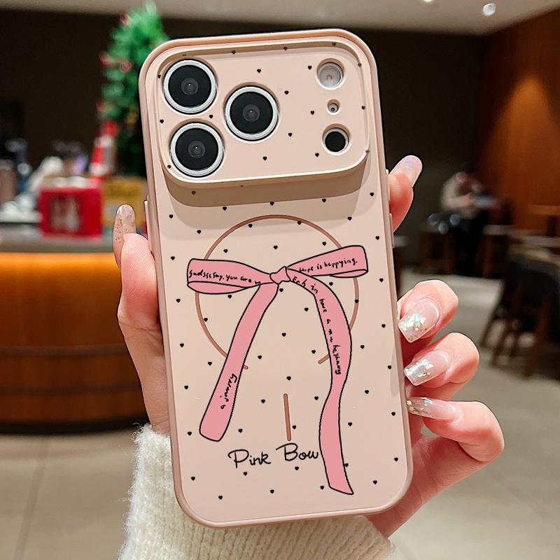 Colorful Bowknots Pattern Case For iPhone 17 Pro Max iPhone 16 15 14 13 Pro Max Magnetic For Magsafe Hybrid TPU+PC Matte Cover