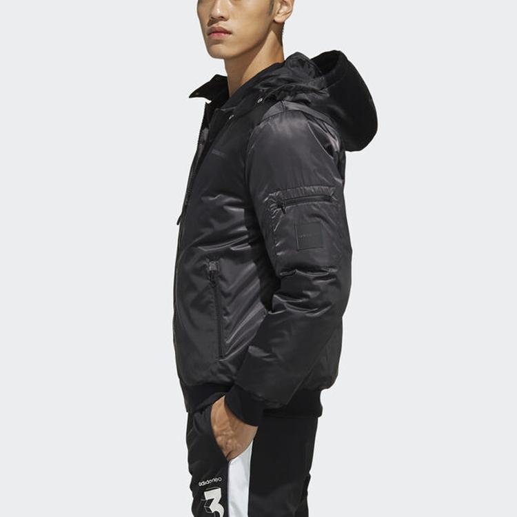 Adidas Neo Down Jackets Men's Black Hooded Moderate Other EI4438