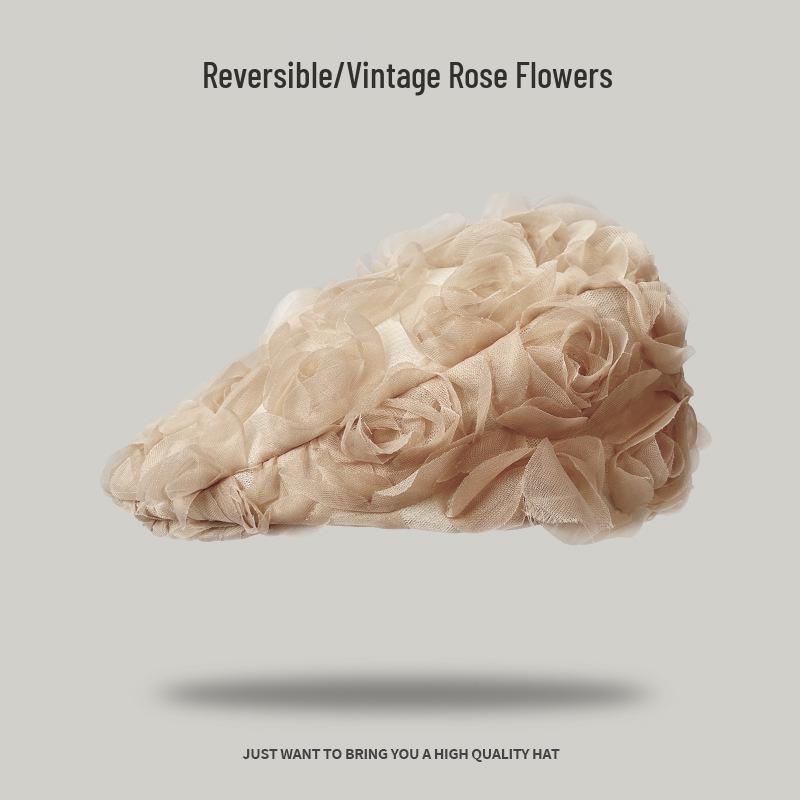 

Korean Rose-Inspired Vintage Women s Beret M (56-58cm)
