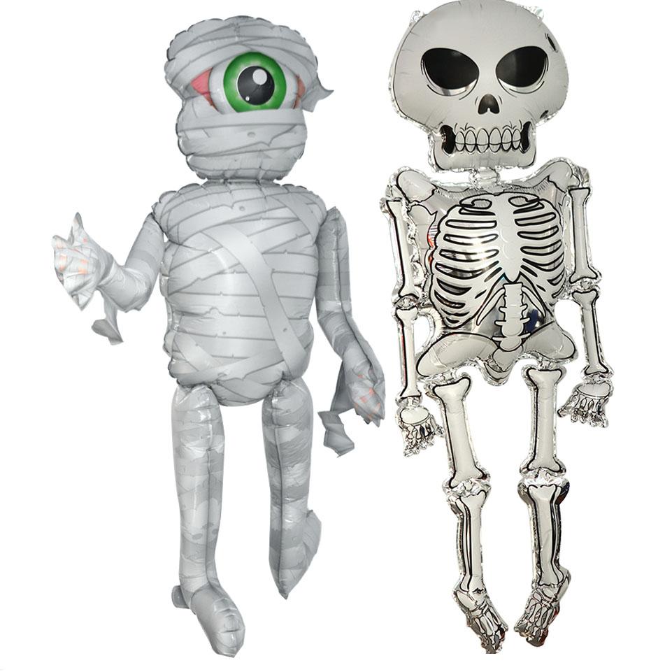 

Props Large Aluminium Film Skeleton Balloons Party Supplies Halloween Decor Giant Balloons Skeleton