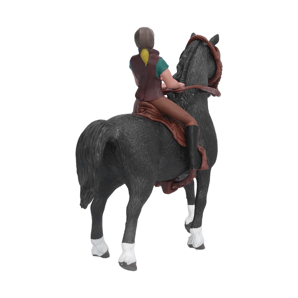 Pferd Rodeo Figur Kinder Kind Simuliertes Bauernhofpferd Reiter Modell Spielzeug Geburtstagsgeschenk Schmuckstück Grüner Reiter