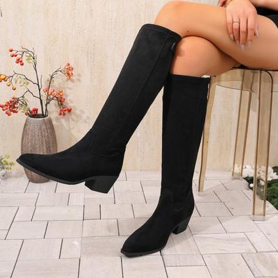 The New Style of Women's Shoes Can Make The Legs Look Slimmer, Including Chunky High-heeled Boots and Long Boots