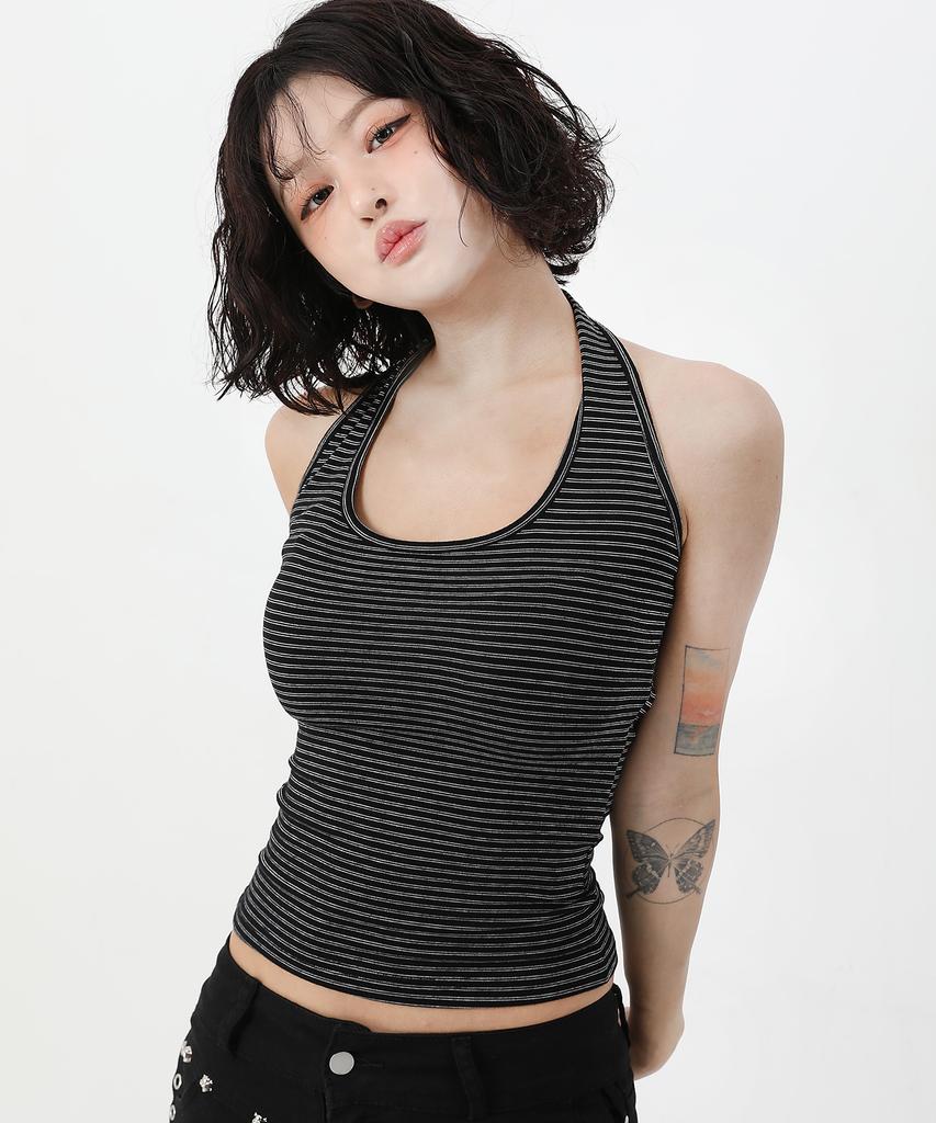 CATTLINE Striped Halterneck Sleeveless