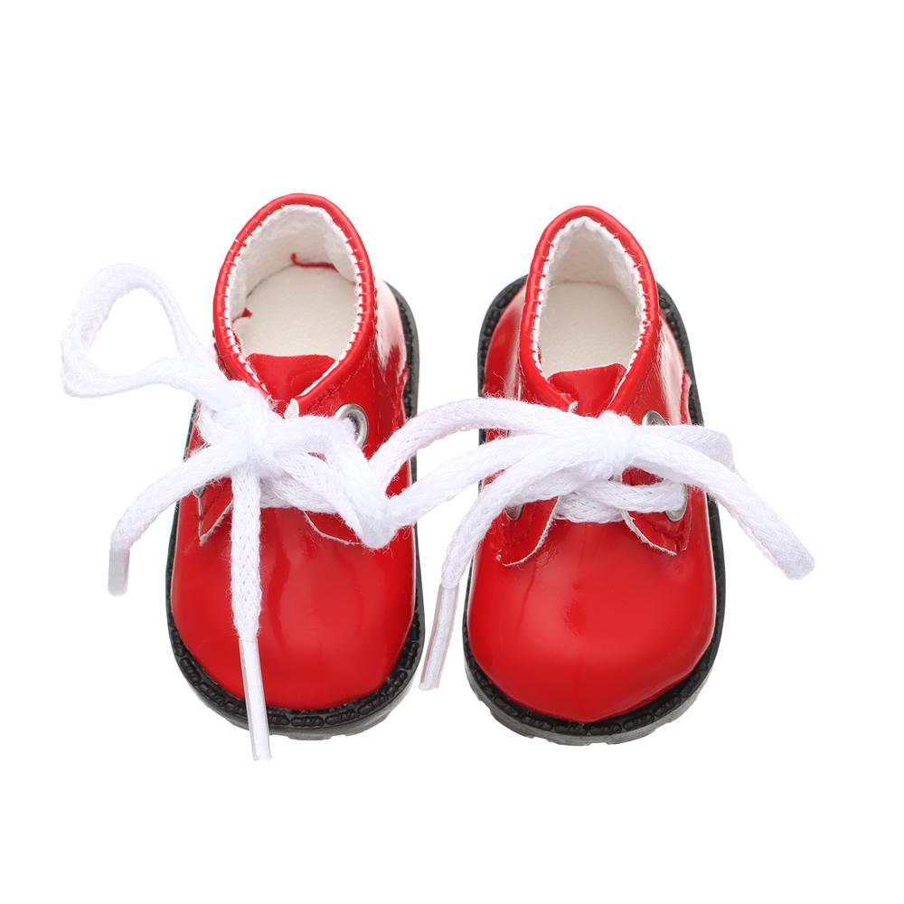 1Pair Mini Pu Leather Boots Heart Bandage Shoes For 1/6 Doll Toy Accessories Handmade Cute Doll Shoes Toys Birthday Gifts