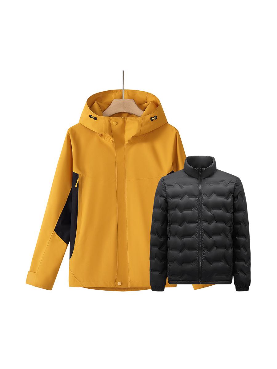 

Комплект водонепроницаемой пуховой куртки 3-в-1 Little Tree для пар — Теплый, универсальный и идеально подходящий для альпинизма M