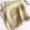 100% Natural Real Silk Scarf Women Print Bandana Square Scarves Kerchief Spring Fashion Luxury Summer Beach High Quality Hijab