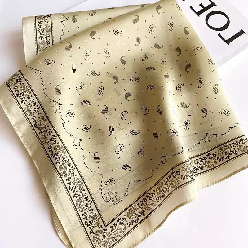 100% Natural Real Silk Scarf Women Print Bandana Square Scarves Kerchief Spring Fashion Luxury Summer Beach High Quality Hijab