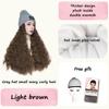 Knitting And Velvet Wig Hat for Autumn And Winter High Temperature Resistant Synthetic Long Curly Hair Fashion