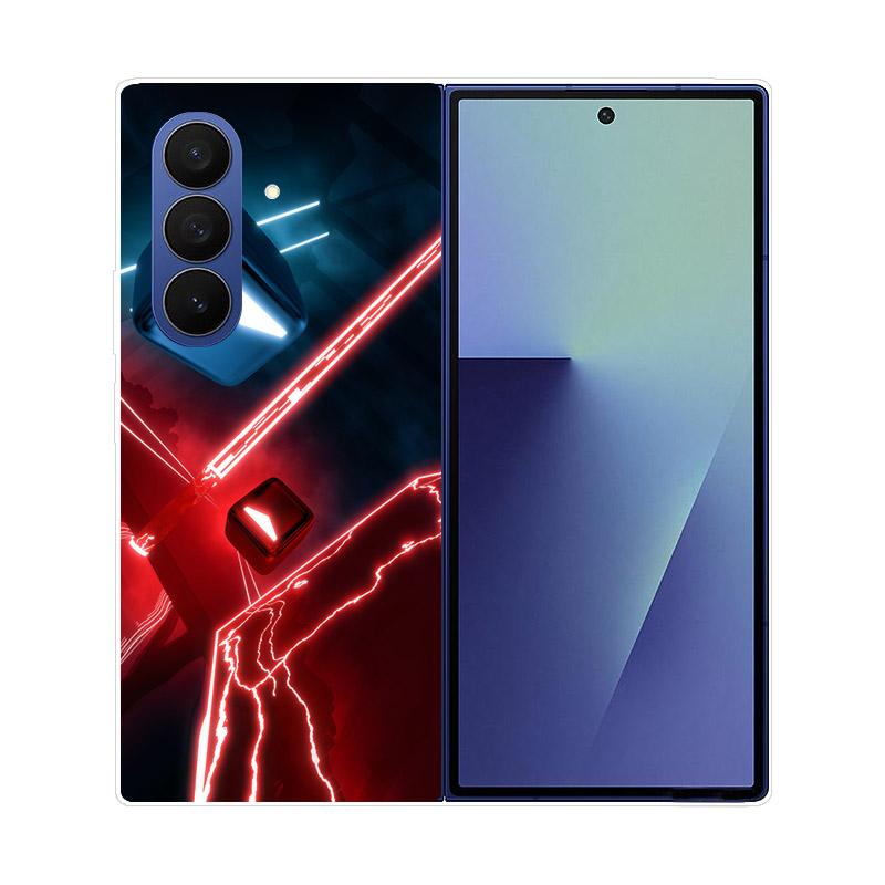 For Samsung Z Fold7 Case Clear Hard PC Folding Cover For Samsung Galaxy Z Fold 7 6 5 4 3 Fold6 Shockproof Transparent Back Funda