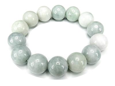 [Ishimachi] AAA Grade or Higher Quality Jade Bracelet, Extra Large (approx. 17.5mm Beads), Natural Stone, Genuine Jade, Amulet