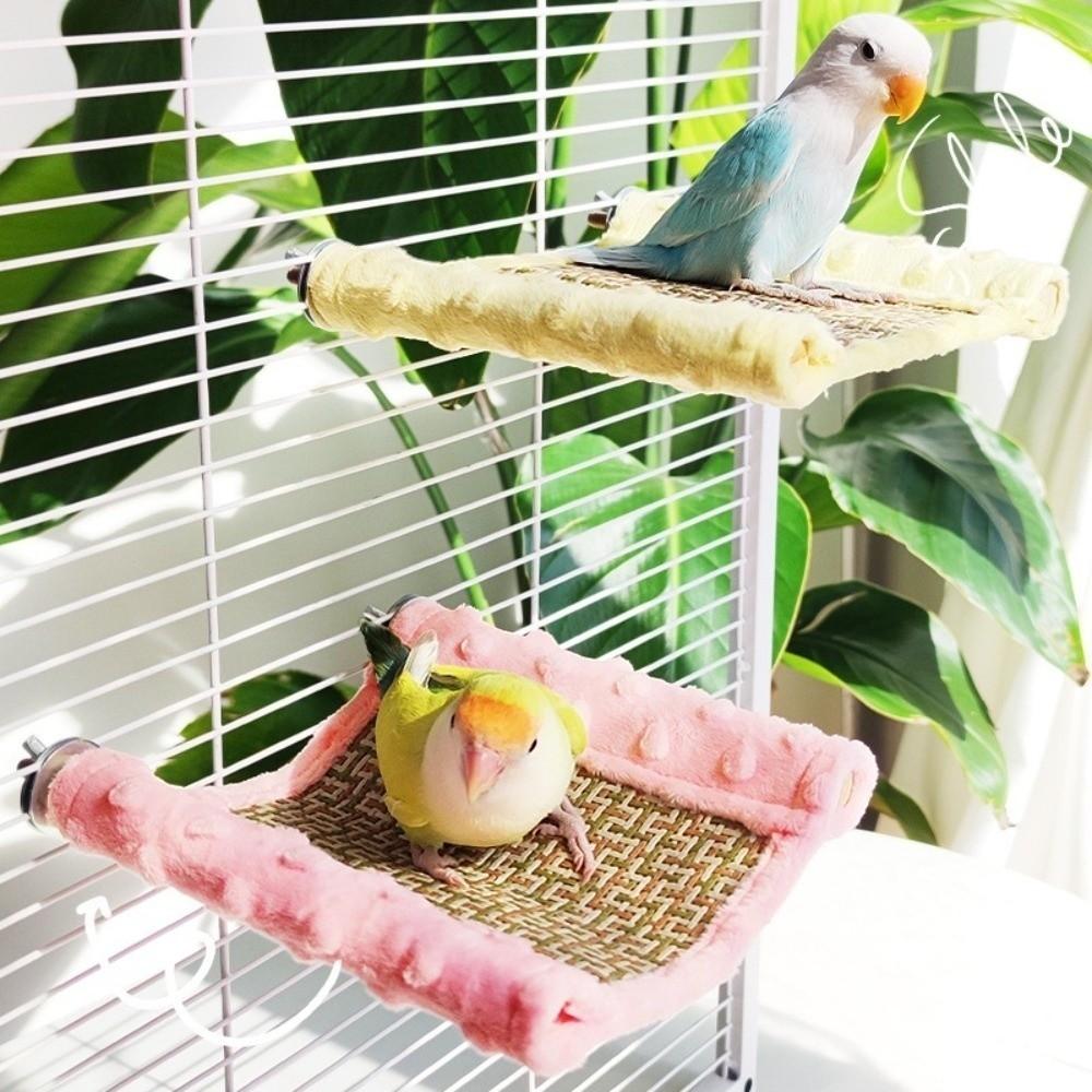 New Summer Parrot Hammock Breathable Hanging Type Pet Bird Cage Swing Double-layered Budgie Hammock Cage Decor