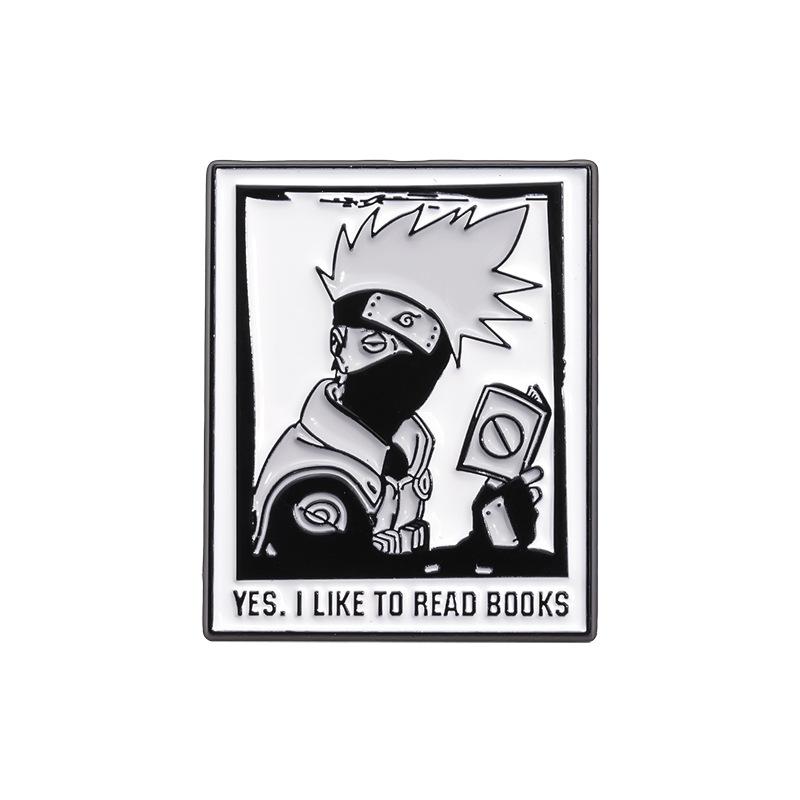 

Contemporary Character Anime Pins Elegant Black And White Brooches For Trendy Outfits