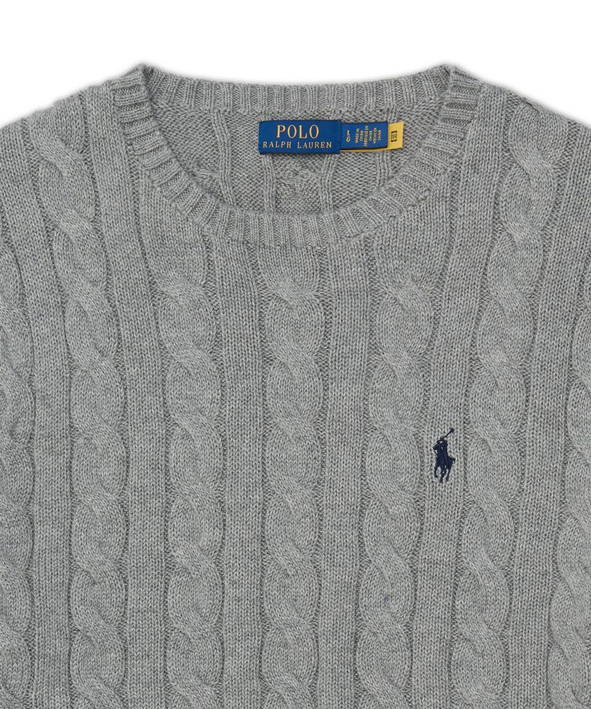 POLO RALPH LAUREN Cable Knit Cotton Sweater - Grey