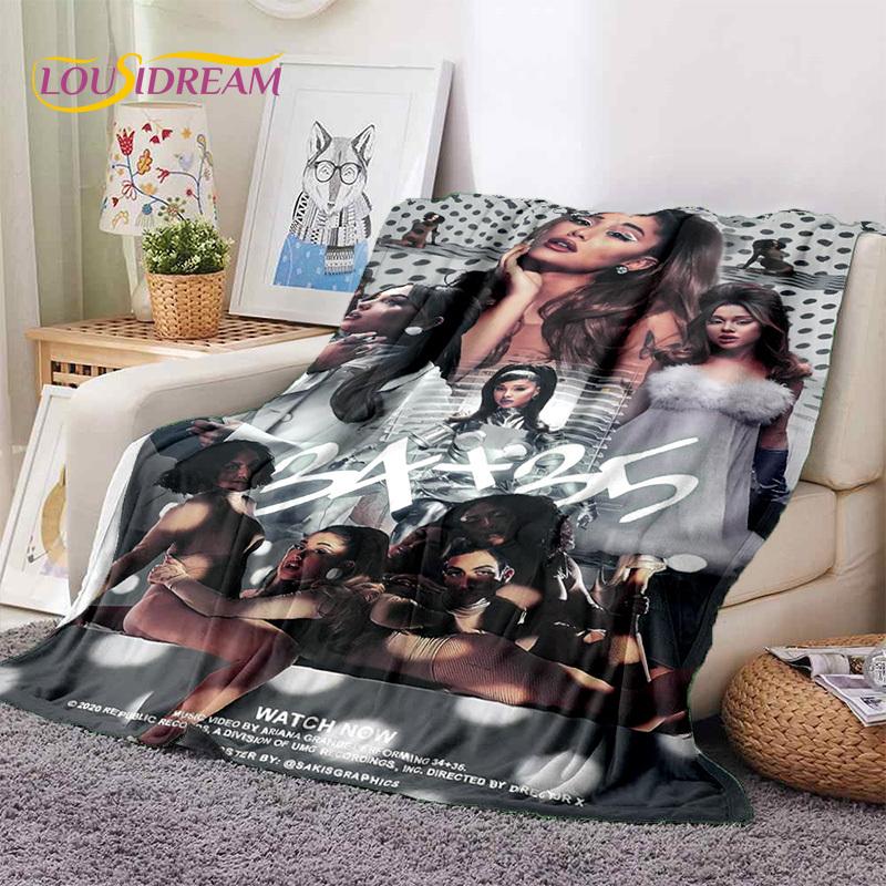 3D Ariana Grande Cat Ari Singer Soft Blankets,Keep Warm Throw Blanket Comfortable Blanket for Picnic Beds Sofa Home Bedroom Gift