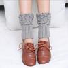 Border Knitted Short Korean Version Winter Women Shoe Covers Foot Covers New Flip Over Scallop Yarn Sock Covers Leg Guards