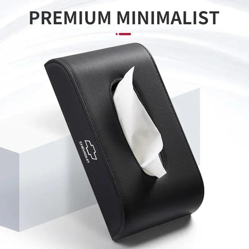 1pc Leather Supplies Seat-type Center Console Car Tissue Box For Chevrolet Cruze Captiva Trax Malibu Tahoe Equinox Impala  JB9