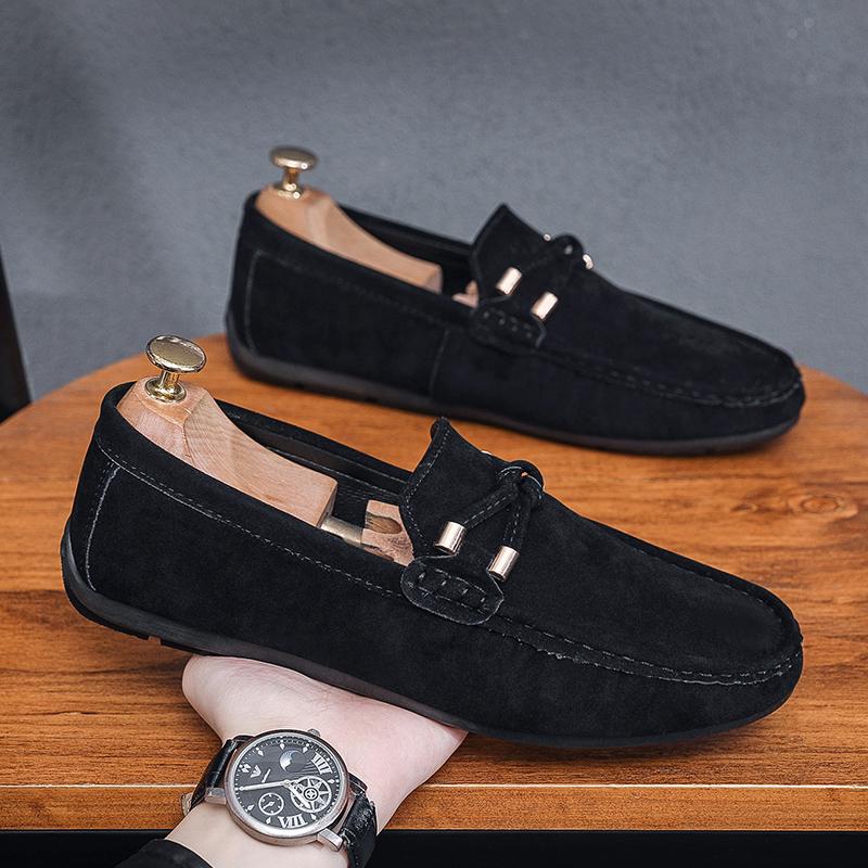 Doudou shoes summer new matte suede lazy small leather shoes loafer driving shoes