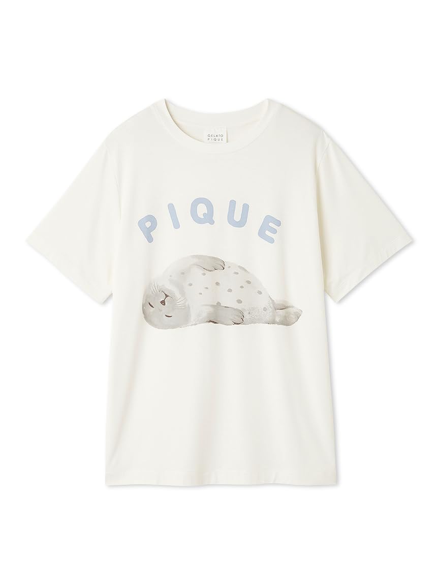 

Seal PWCT252206 OWHT Free Size [Gelato Pique] One-Point T-Shirt Women s