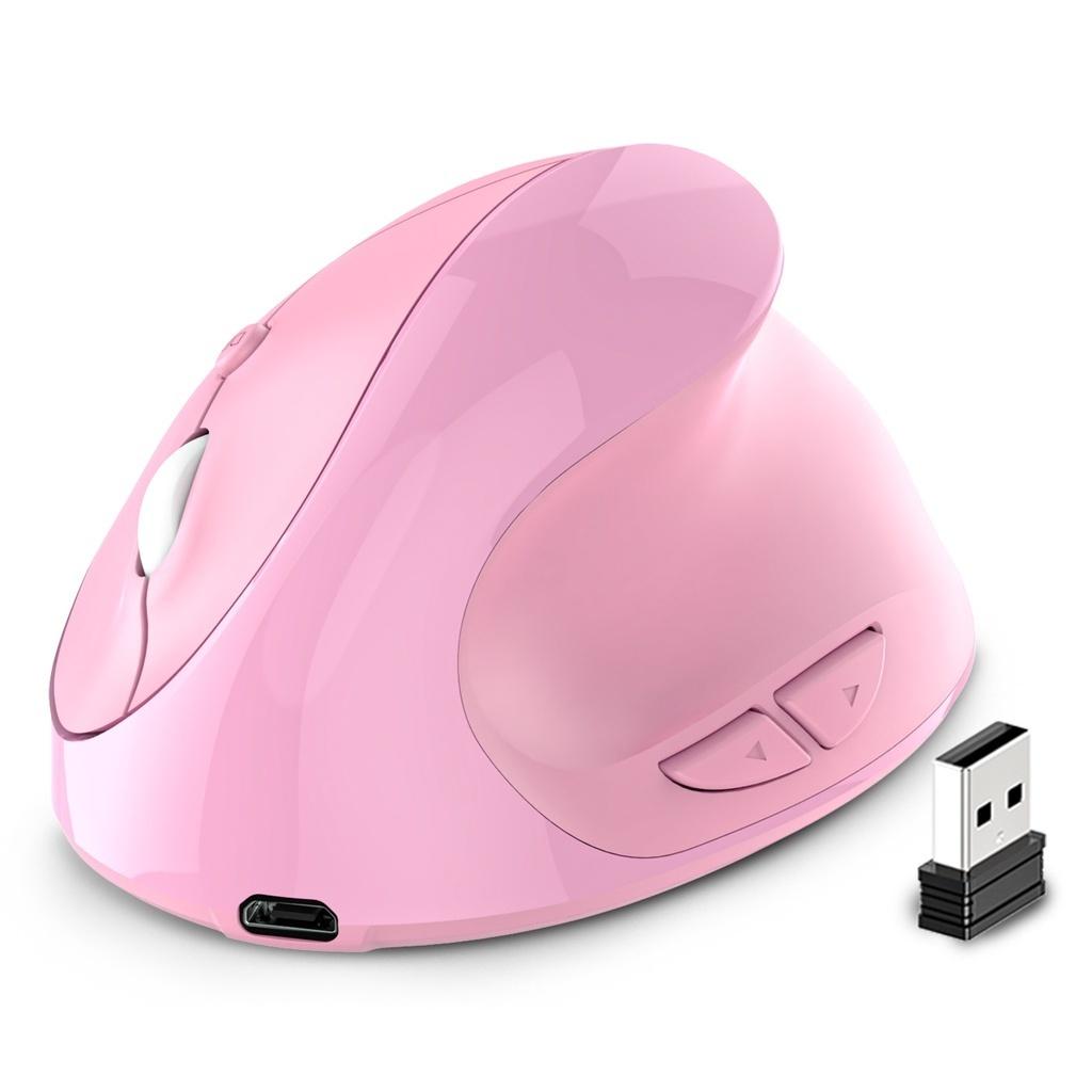 Vogek Rechargeable/Battery Vertical Mouse Wireless USB 2.4G Right Hand Ergonomic Mice for Computer Laptop Gaming Mause