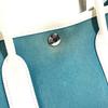 HERMES Garden Party TPM Hand Bag Tote Bag Toile Offishe/Leather blue/White