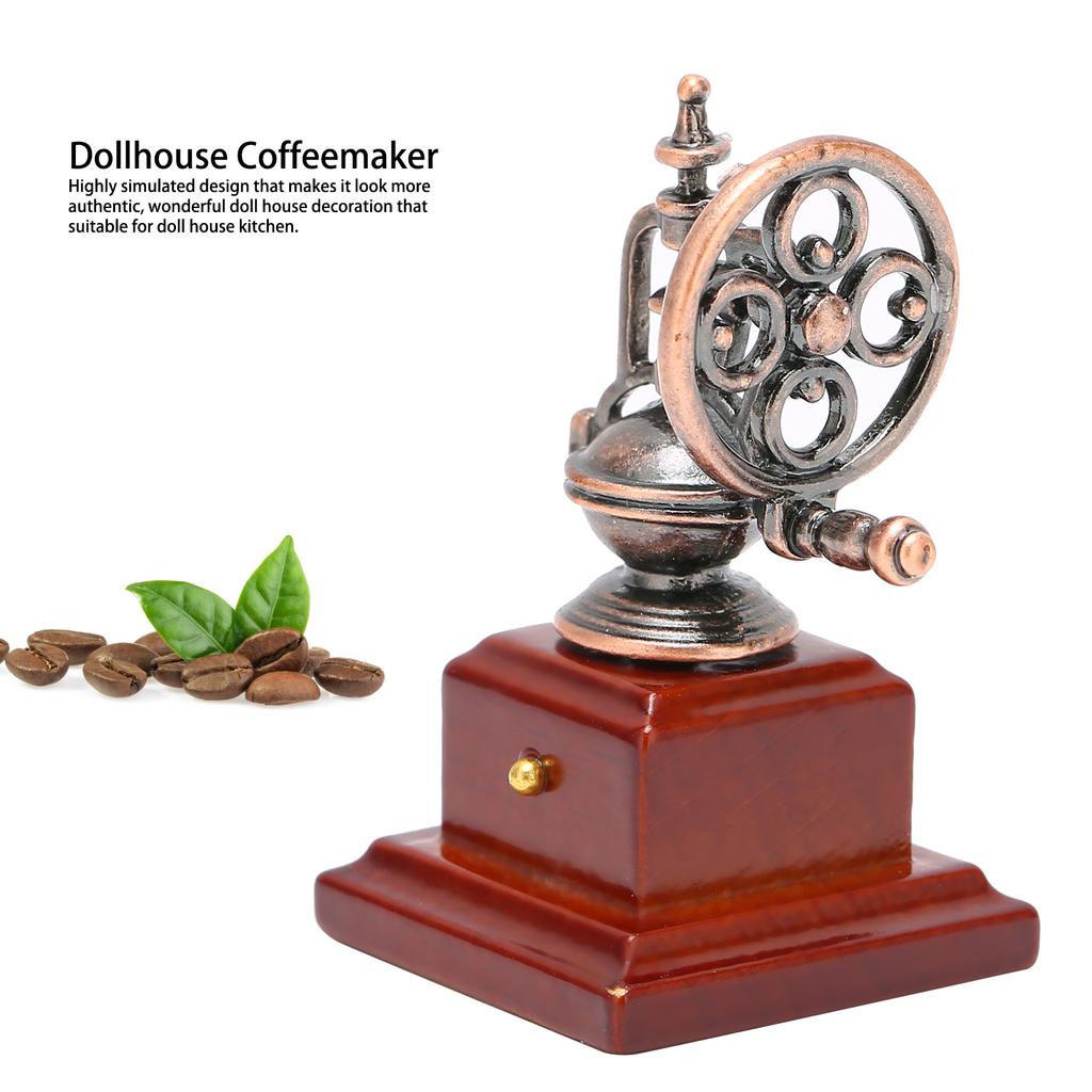1:12 Metal Coffeemaker Simulation Kitchen Furniture Doll House Miniature Accessories