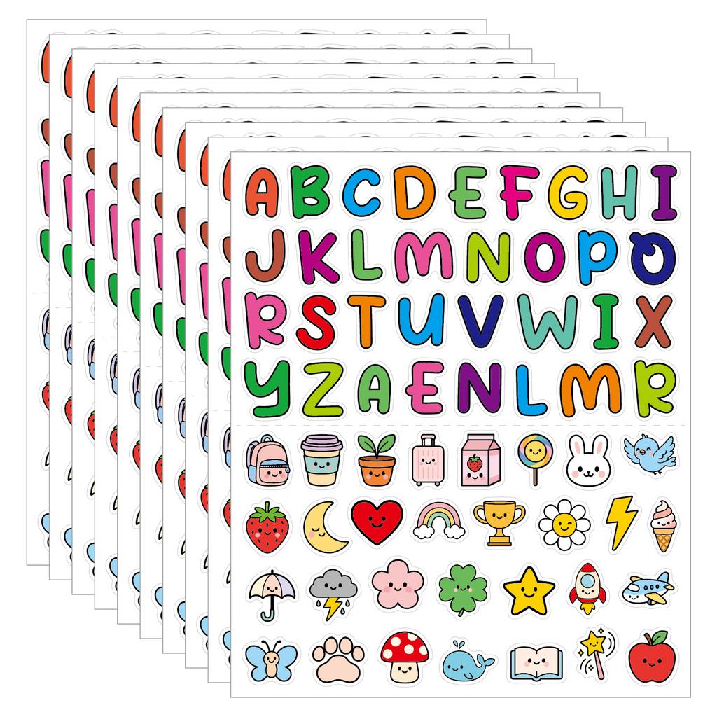 Water Cup Letter Sticker Cartoon Cute Touch Film Anti-slip Water Cup Lunch Box Mobile Phone DIY Gift Letter Sticker