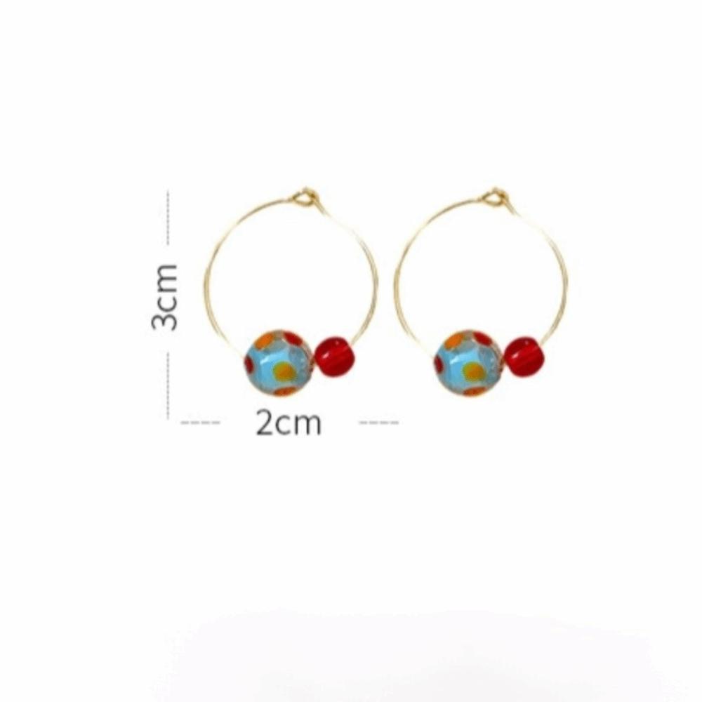 Retro Large Dangle Earrings Bead Stud Earrings New Crystal Ball Earrings  Gifts