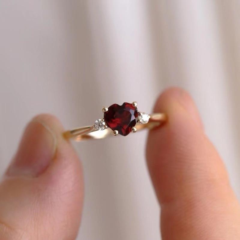 Simple and Elegant Heart-shaped Ring, Preferred As A Graduation/Christmas/Thanksgiving Gift, Versatile for Daily Wear with Exquisite Temperament.
