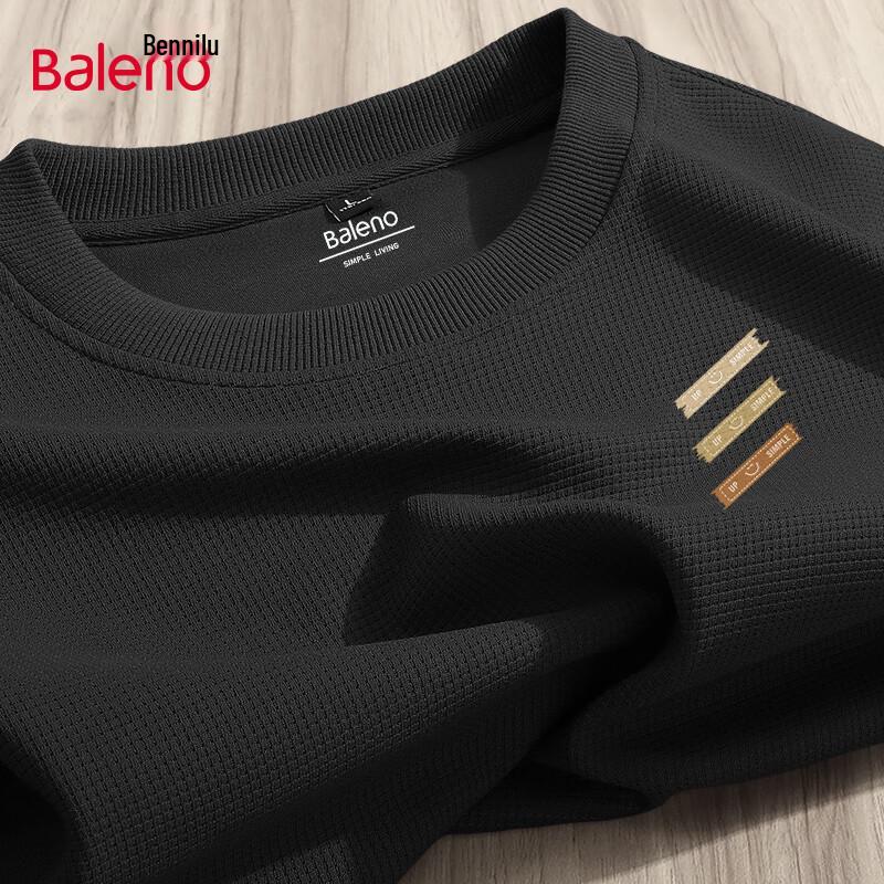 Baleno Men's Waffle Knit Crew Neck Sweatshirt