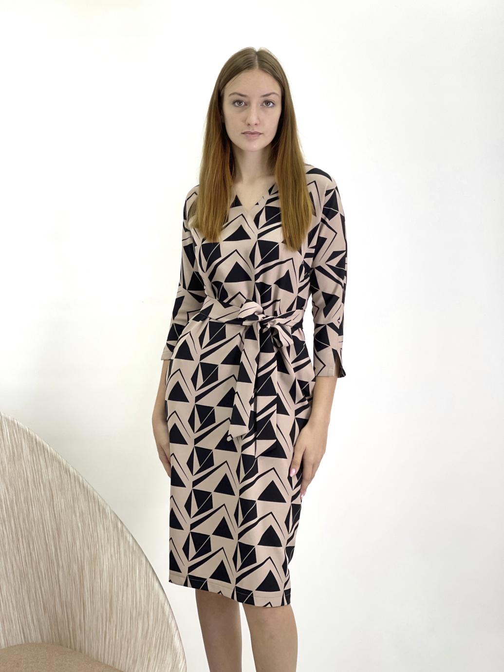 

Сукня абстракція Inedit 0190 S вершковий