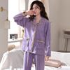 Pajamas Ladies Winter Coral Fleece Thickened Fleece Autumn And Winter Flannel Large Size Spring And Autumn Island Fleece Winter Loungewear