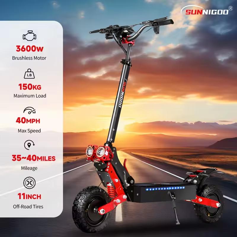 Hulajnoga elektryczna EU 2025 X7 z podwójnym silnikiem 3600W 48V 21AH Maksymalna prędkość 65-70KM/H Maksymalny zasięg 60KM 11-calowe duże koła Hulajnoga elektryczna terenowa