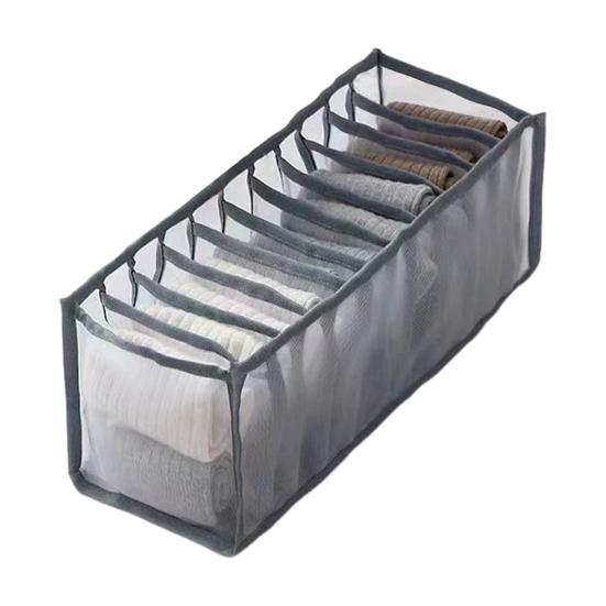 1/3Pcs Underwear Storage Bag Socks Bra Organizer Multiple Compartments Transparent Breathable Mesh Closet Storage Bag