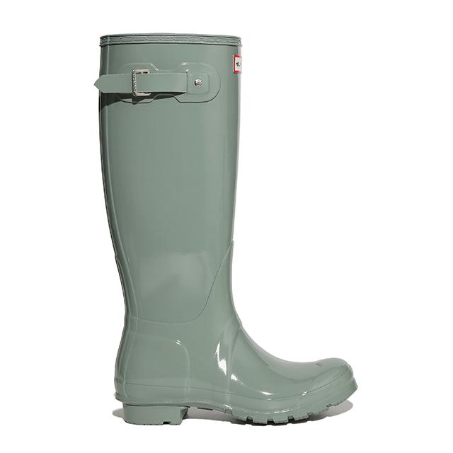 Hunter [Women] Original Gloss Tall Rain Boots - Gail Green Wft1000Rglswg