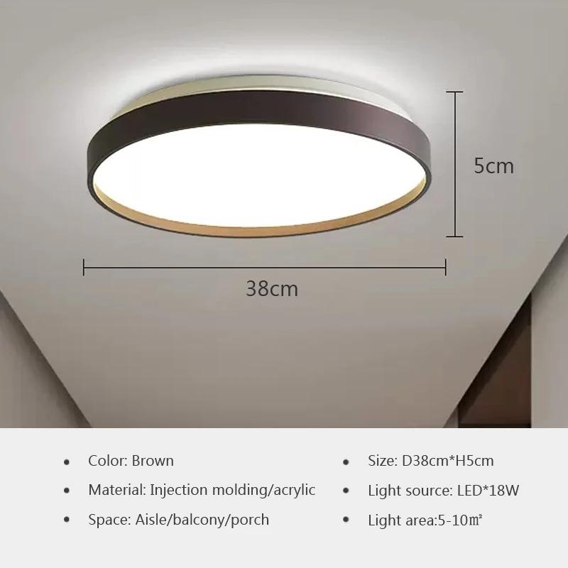 Nordische Runde Deckenleuchte für Schlafzimmer Wohnzimmer Küche Flur Gang Balkon Deckenleuchte Heimdekoration Beleuchtungskörper