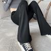 Micro Flared Pants Children's Spring and Autumn New Casual High Waist Straight Skinny Black Suit Horseshoe Pants