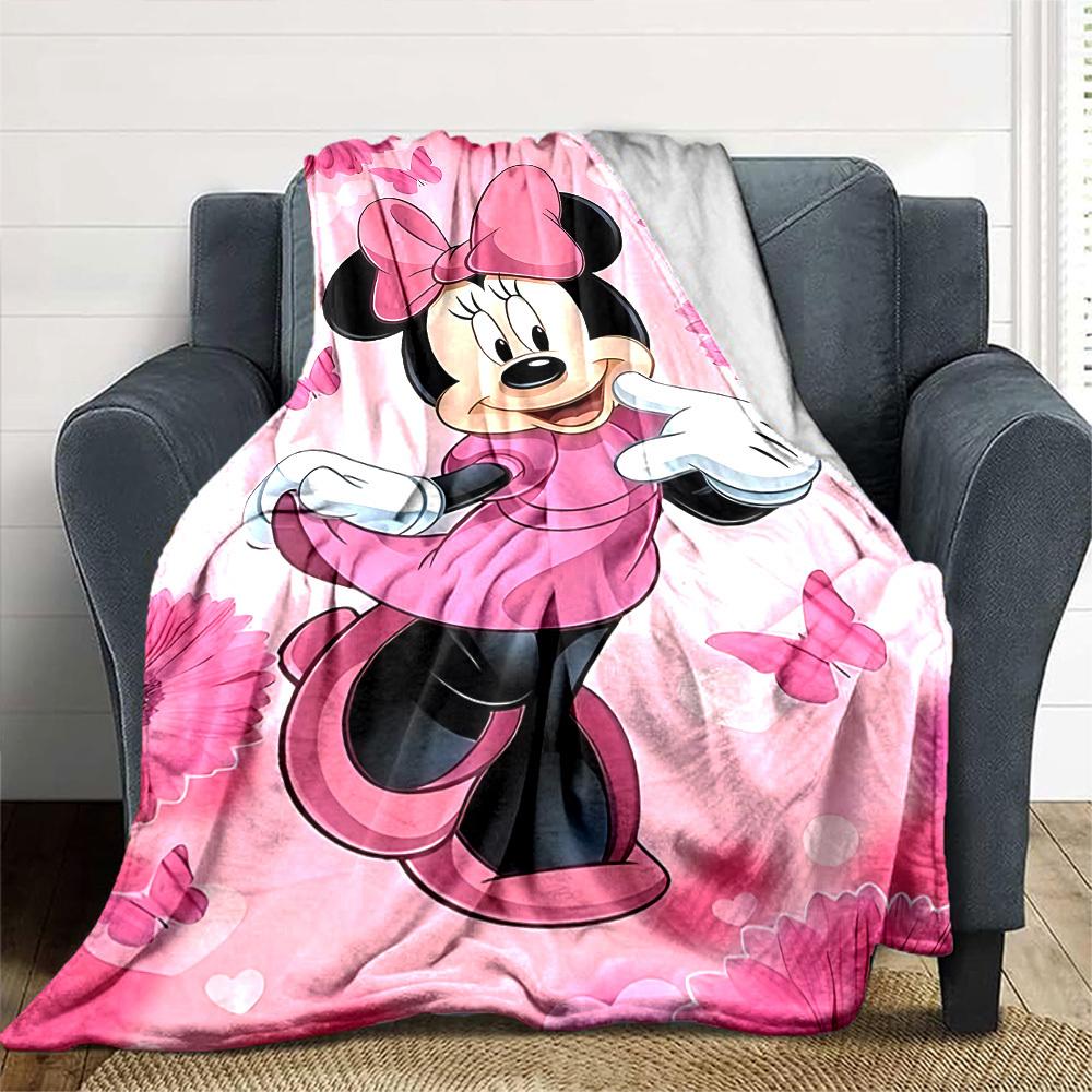 1 Stück Minnie Maus Rosa Decke Leichte Flanelldecke für Sofa Bett Reise Camping Wohnzimmer Büro Couch Stuhl