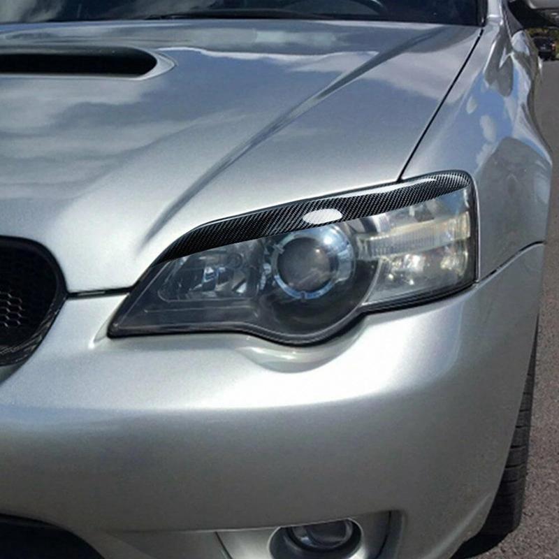 Headlight Eyelid Eyebrow Headlight Lens Cover Trim Carbon Fiber For Subaru Legacy 2004-2008 Accessories