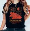 Vintage Star Wars Han Solo Smuggling Co. Poster Shirt, Galaxy's Edge Holiday Trip, Unisex T-shirt Family Birthday Gift Adult Kid Toddler Tee