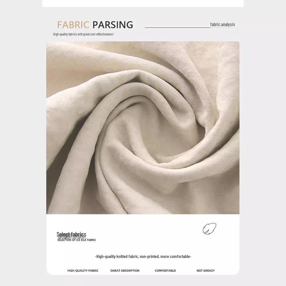 Japanese Style Women's Wide-Leg Ice Silk Pants - Summer 2025