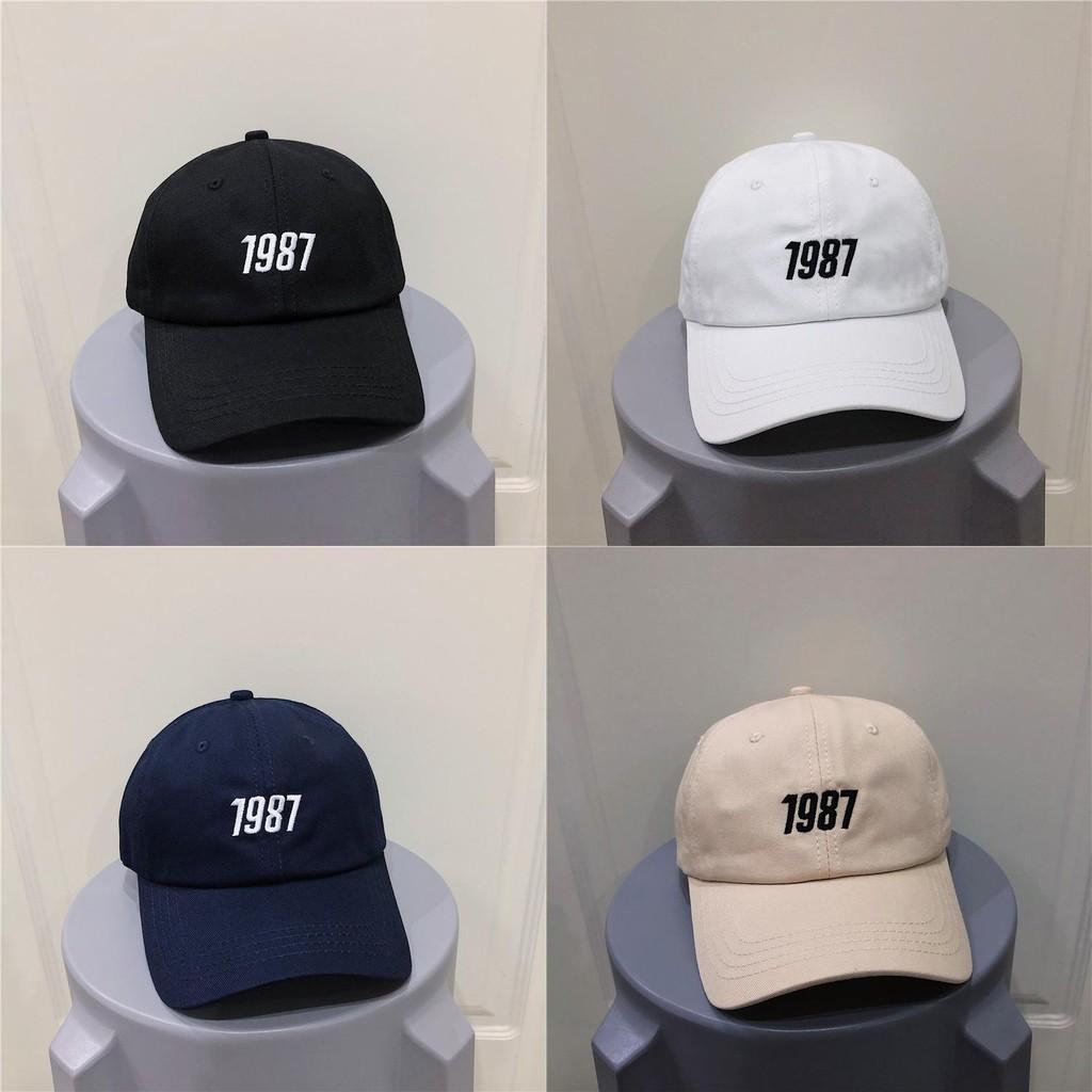 Trendy Summer Unisex Baseball Cap With 1987 Embroidery Adjustable Breathable Protection Sun