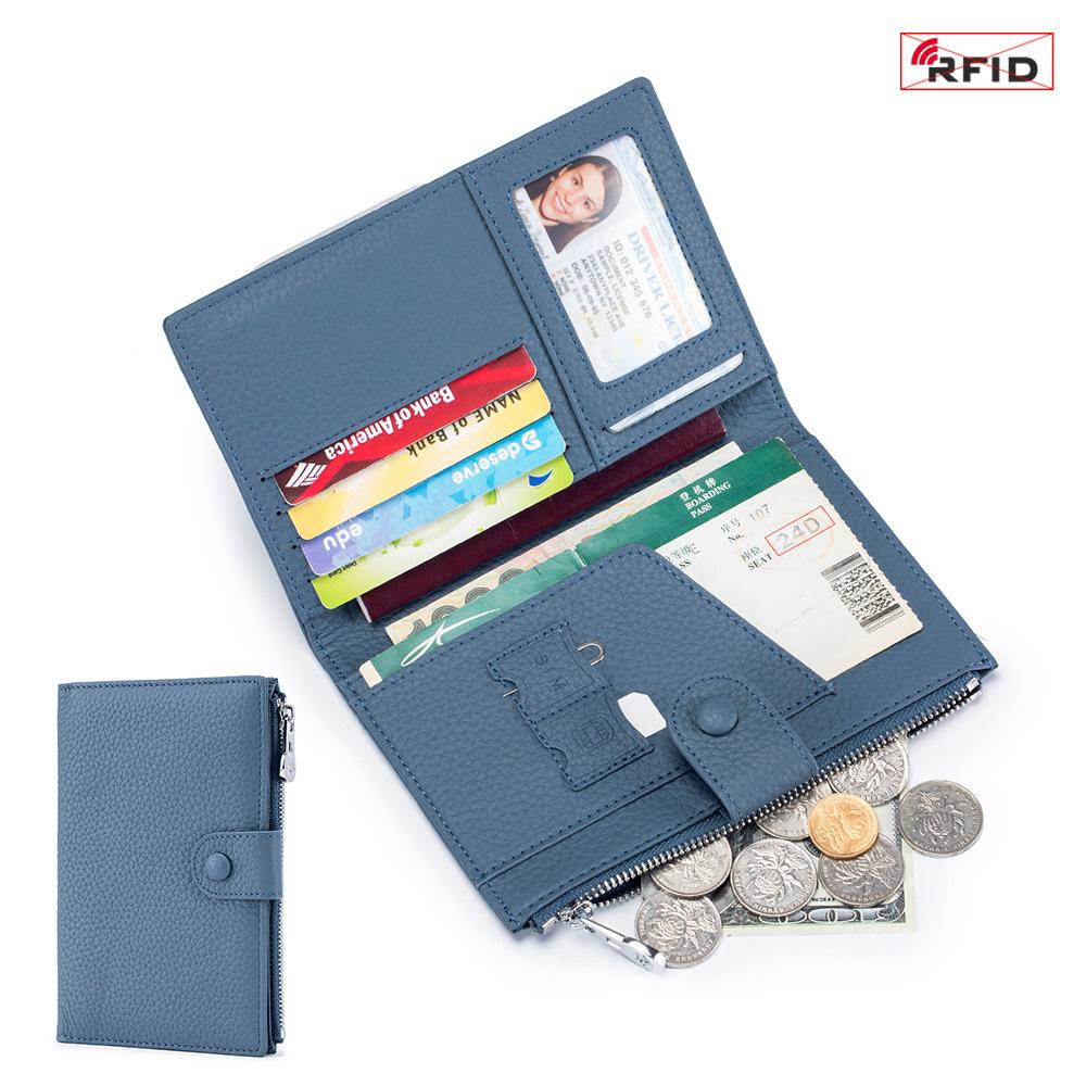 Tenká multifunkční taška na pas Dámská nová peněženka Klip na letenky Peněženka na pas a dokumenty Úložná taška