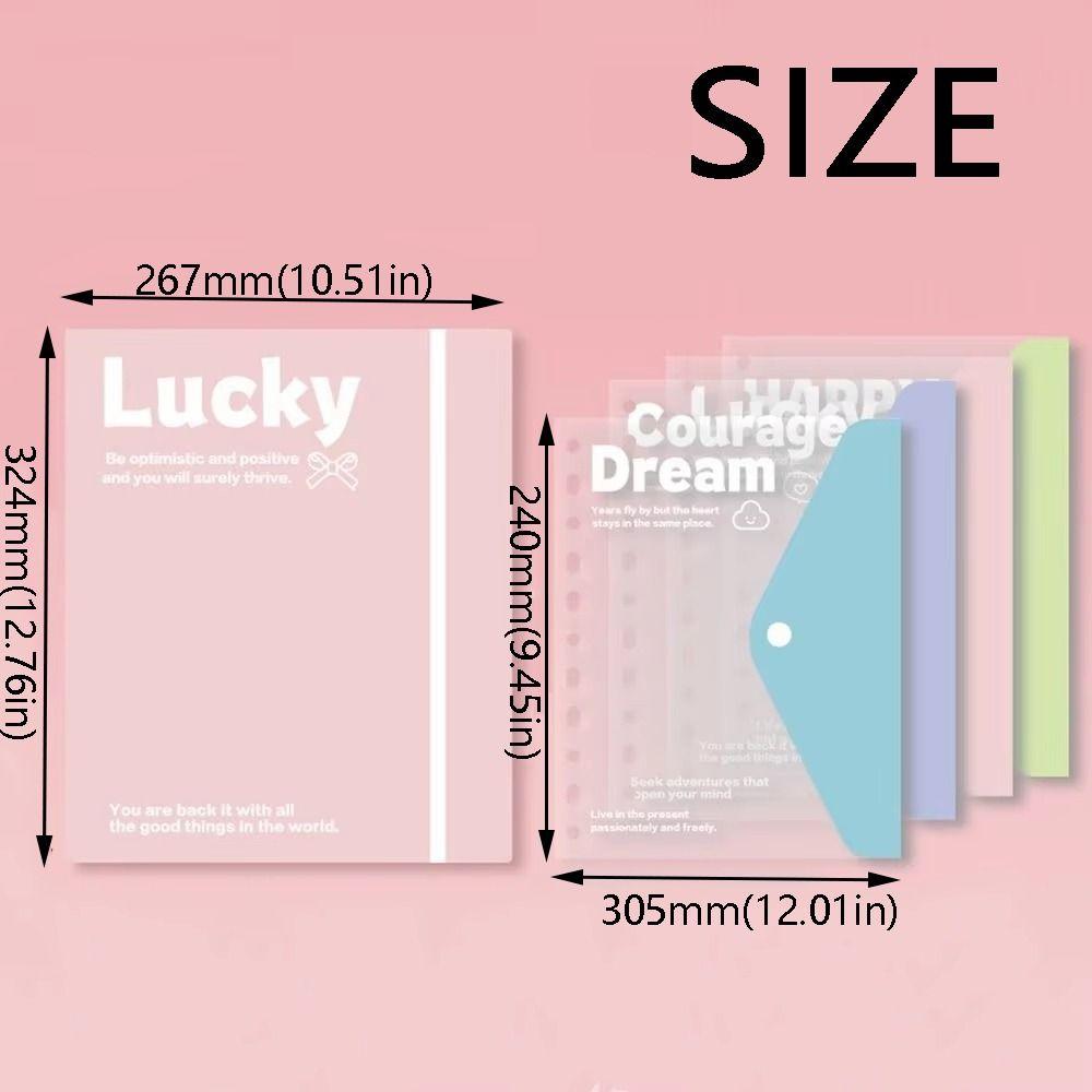 A4 Exam Paper Storage Bag Transparent File Bag A4 Loose Leaf File Folder School Stationery